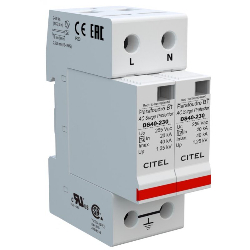 CITEL AC single-phase surge protector T2 / C461501 DS42-230